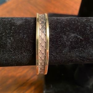 Taylor and Tessier Gold Python Snakeskin bracelet